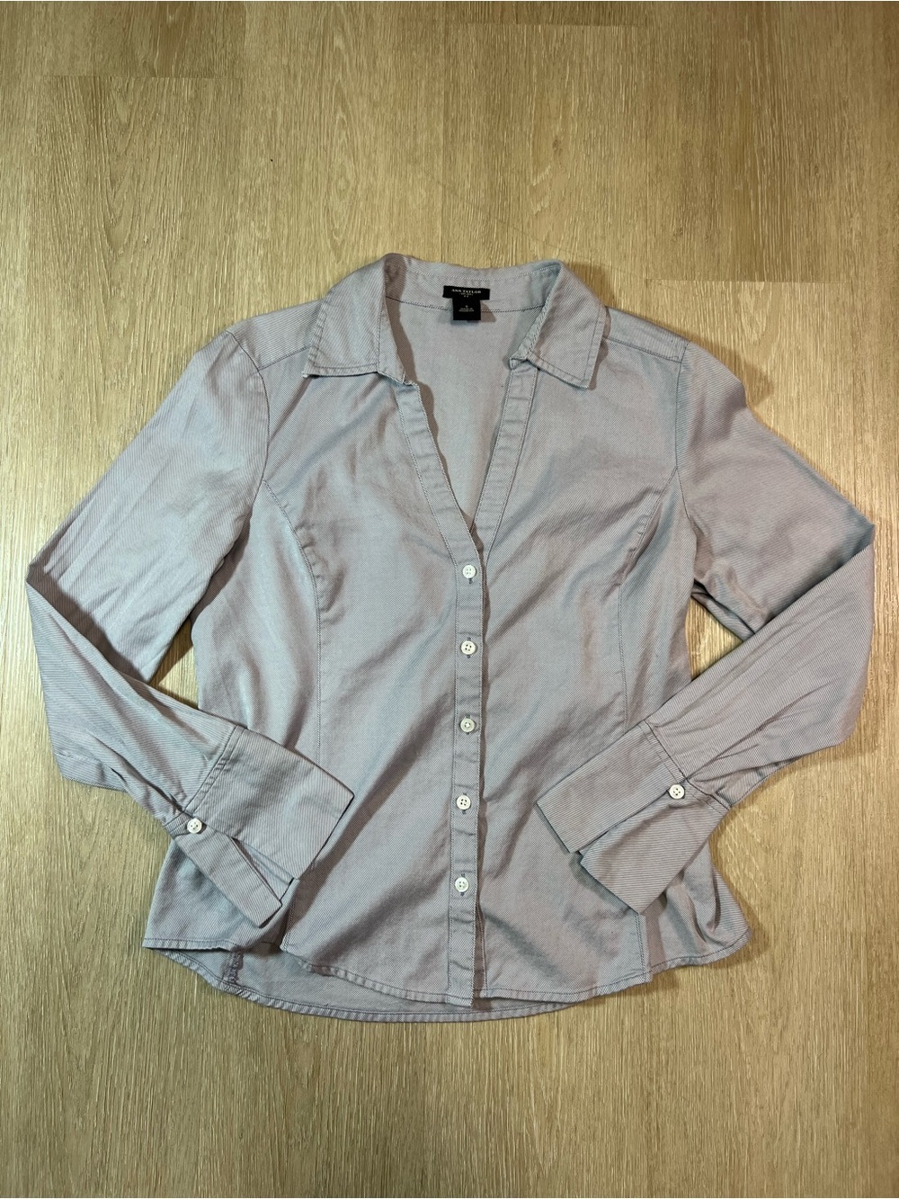 Ann Taylor Pinstripe Chic Button-Down Shirt
